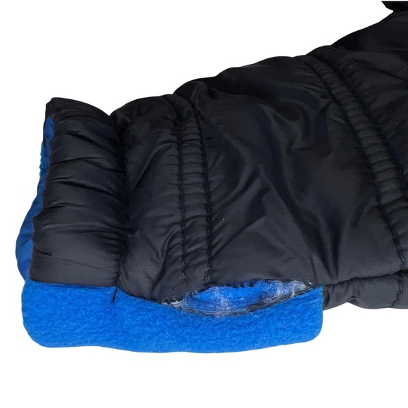 Eddie Bauer Baby Bunting Suit 3–6M Navy Blue Fleece Lined Hooded GUC - Picture 11 of 11